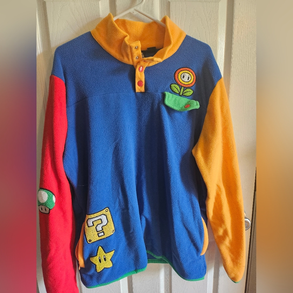Super Mario Patchwork Quarter-Button Jacket - image 1